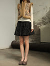 INTO THE EAST 25 Autumn/Winter Layered Short Skirt ITE-E1DGAW071BL21SK-HEI Black (E1DGAW070WT21SK)